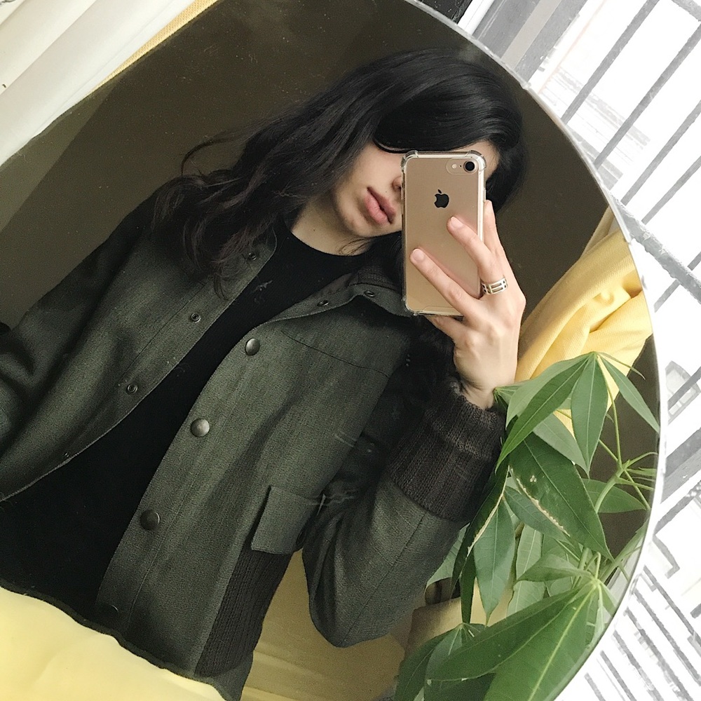 🍃beloved vintage miu miu army green jacket🍃